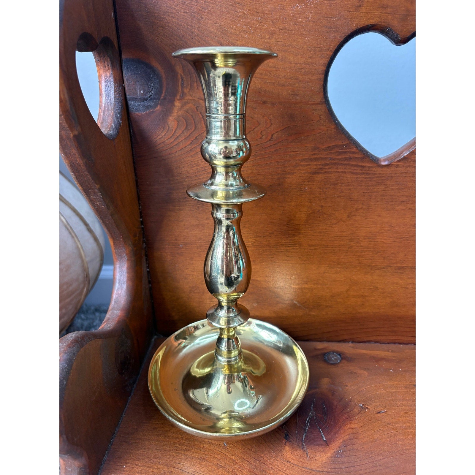 The Golden Heirloom Brass Tulip Candlestick