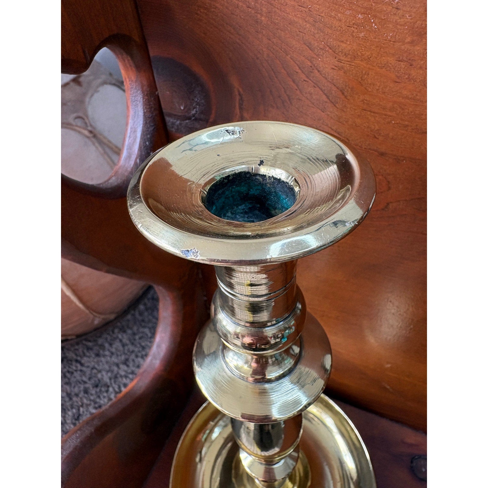 The Golden Heirloom Brass Tulip Candlestick