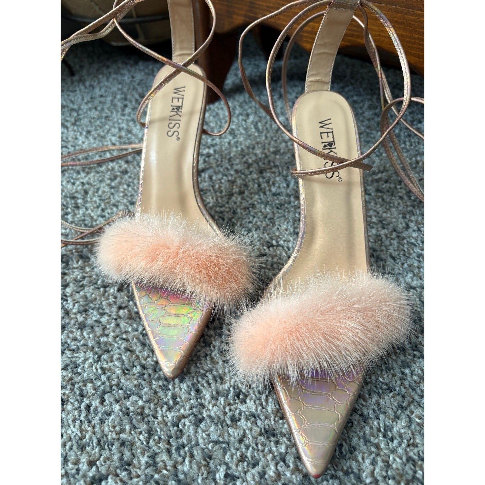 The Elle Woods Lace-Up Stiletto Heels by Wet Kiss