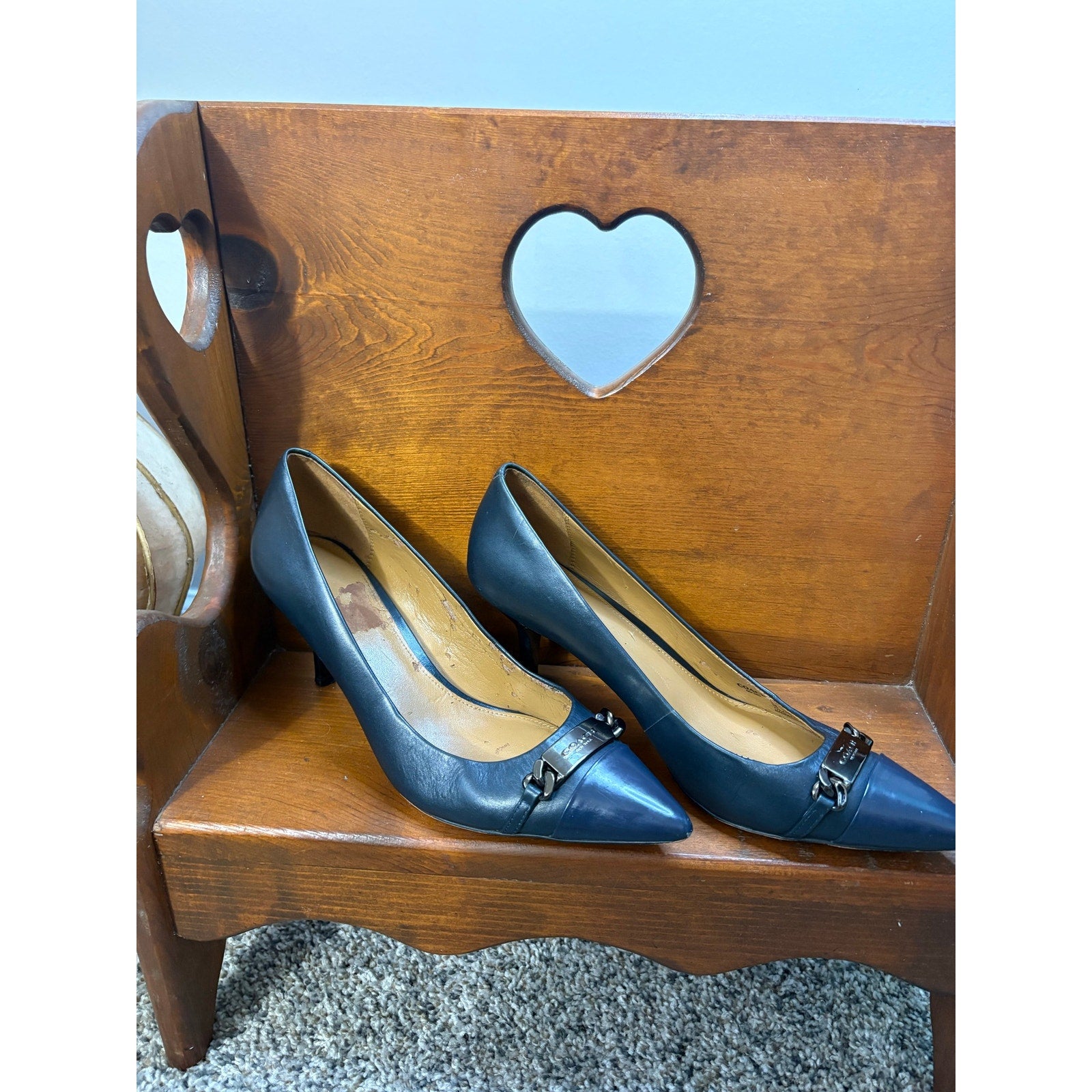 The Midnight Bowery Kitten Heels by Coach, Vintage