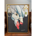 The Coffeehouse Muse Framed Canvas Wall Art