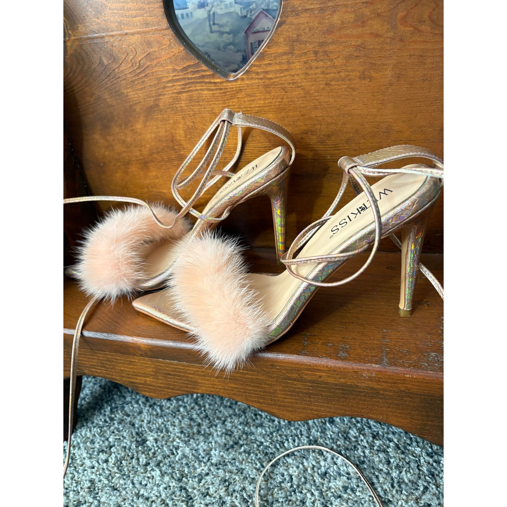 The Elle Woods Lace-Up Stiletto Heels by Wet Kiss