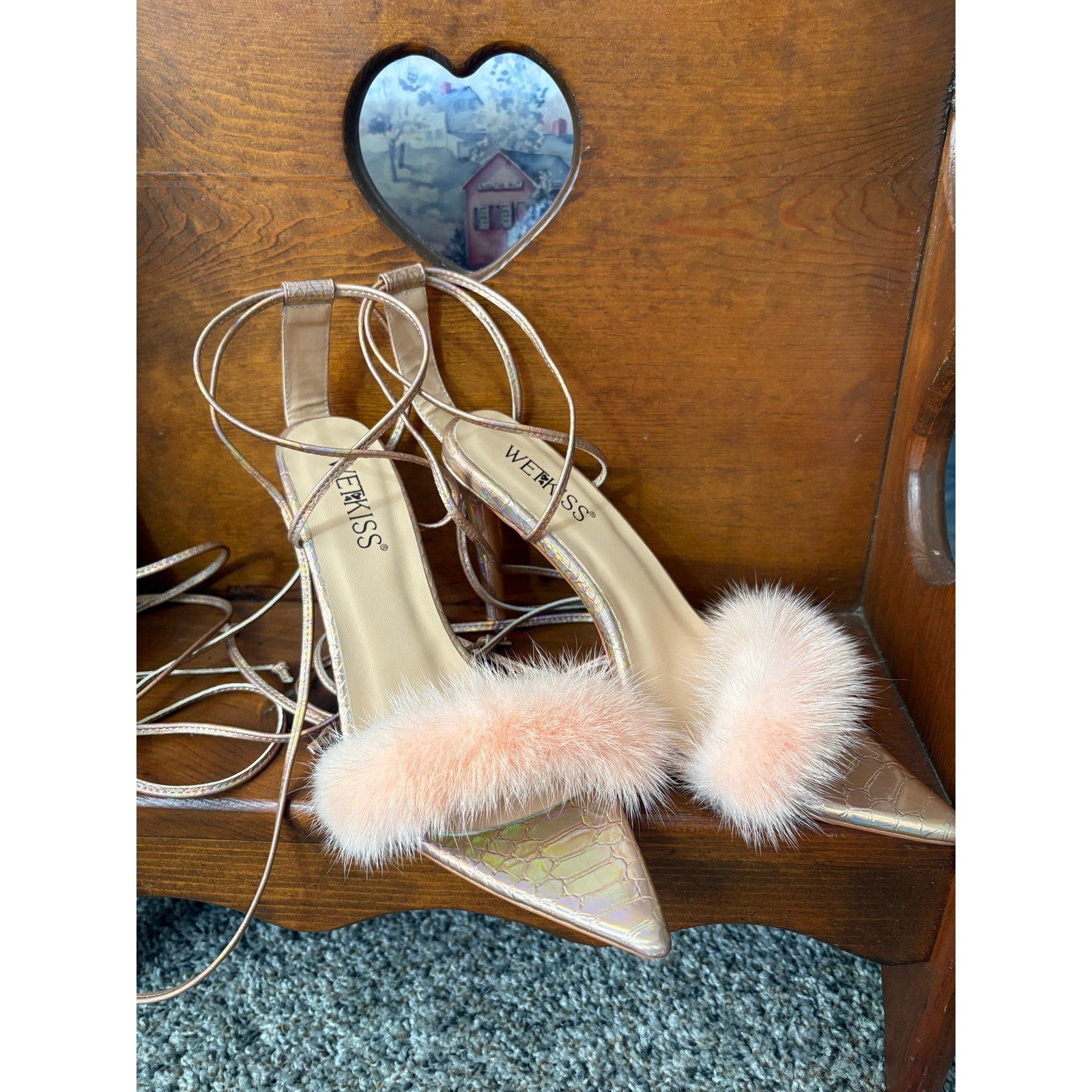 The Elle Woods Lace-Up Stiletto Heels by Wet Kiss