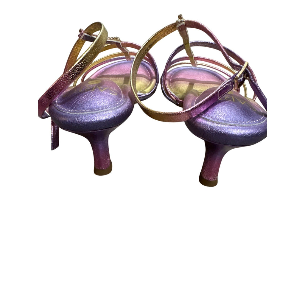 The Disco Sunset Heel – Pink Purple Ombre Metallic Sandal Heels