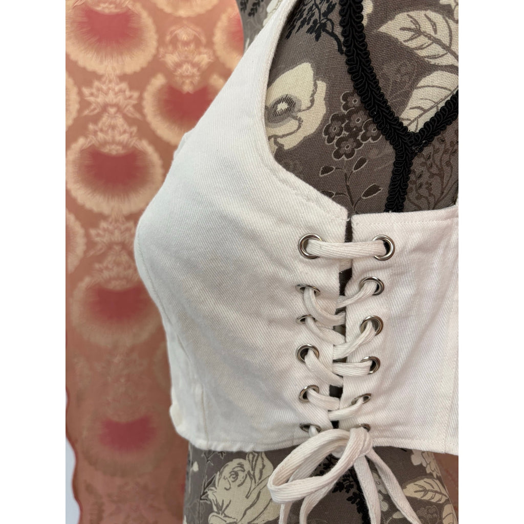 The Summer Reverie Lace-Up Crop Top