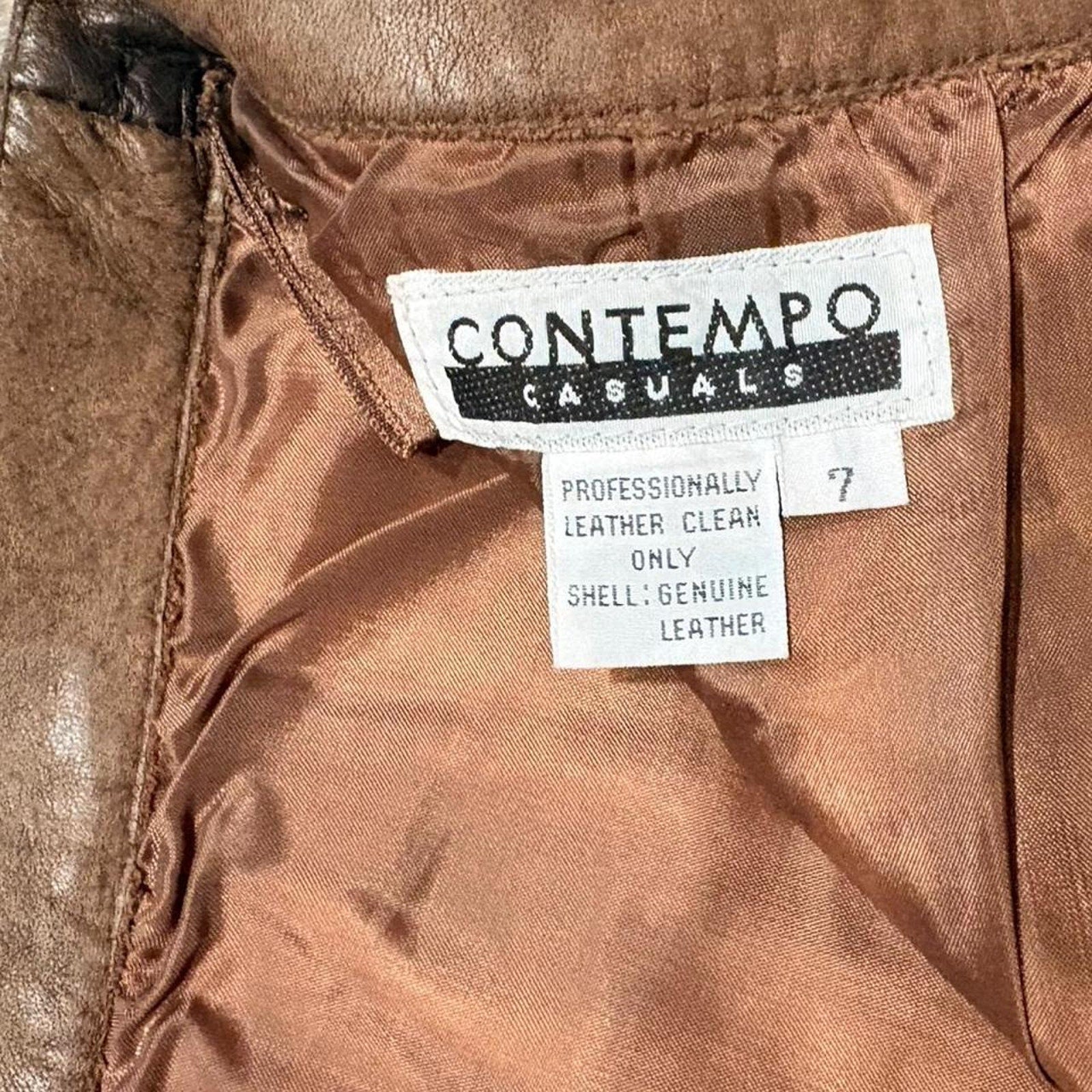 The Camel Leather Mini Skirt