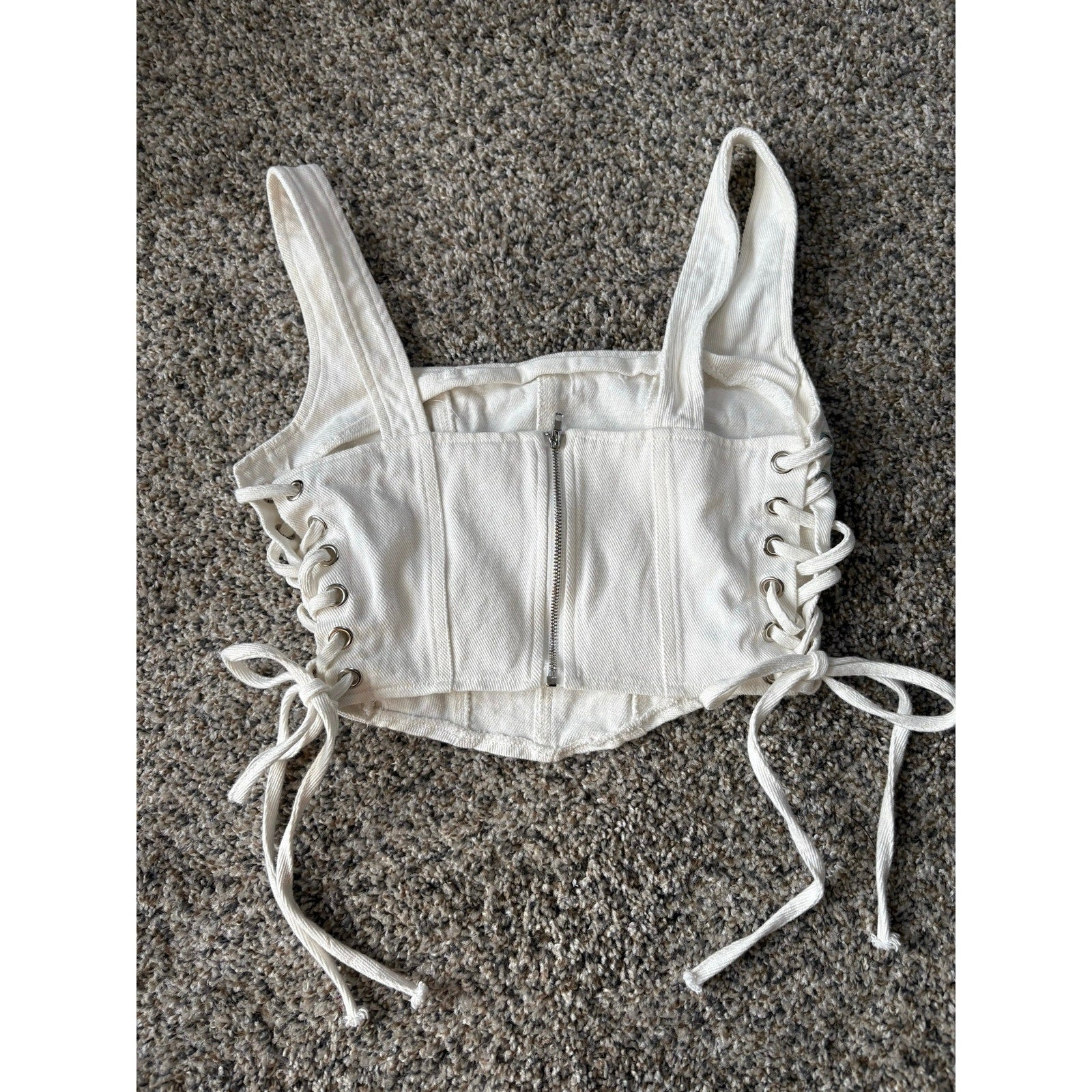 The Summer Reverie Lace-Up Crop Top