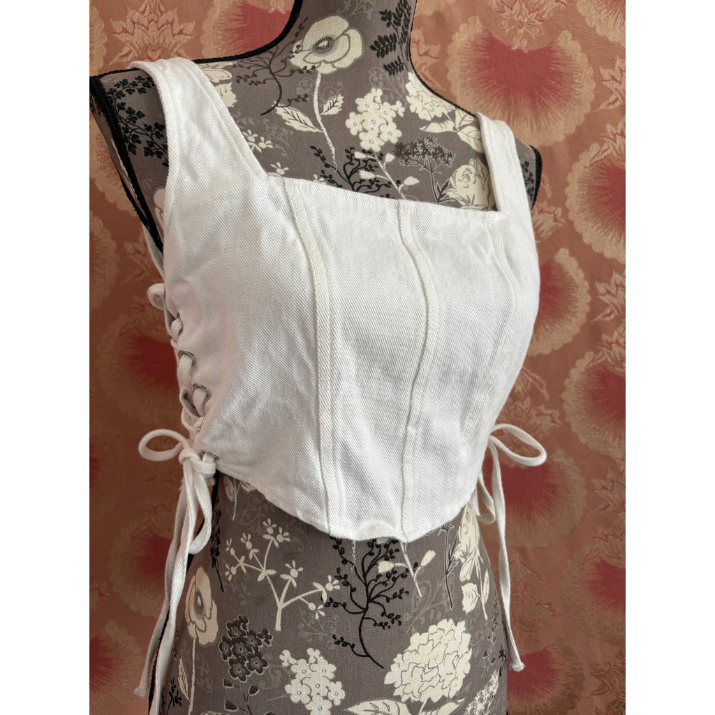 The Summer Reverie Lace-Up Crop Top