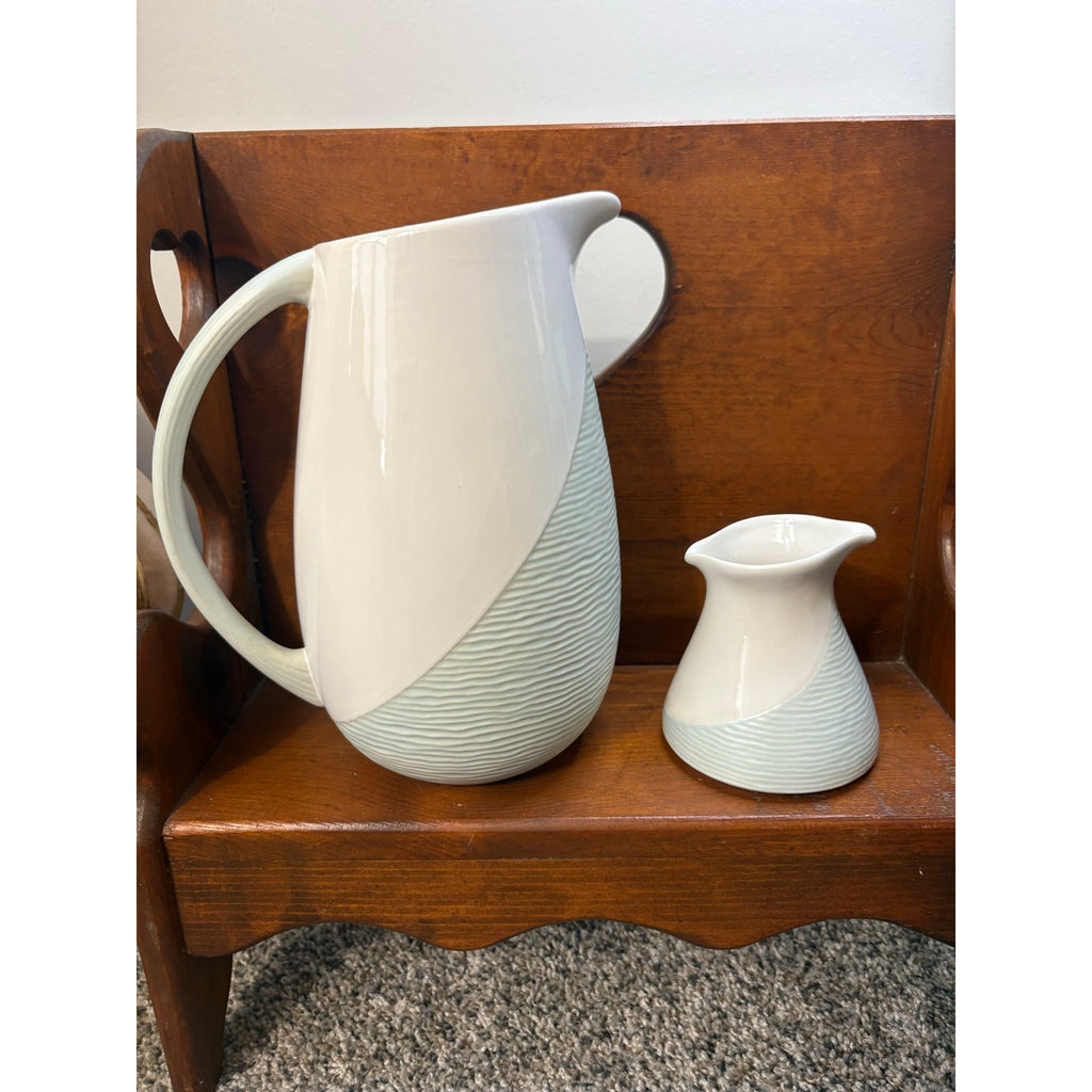 The Seafoam Cottage Pitcher & Creamer Set by Pfaltzgraff