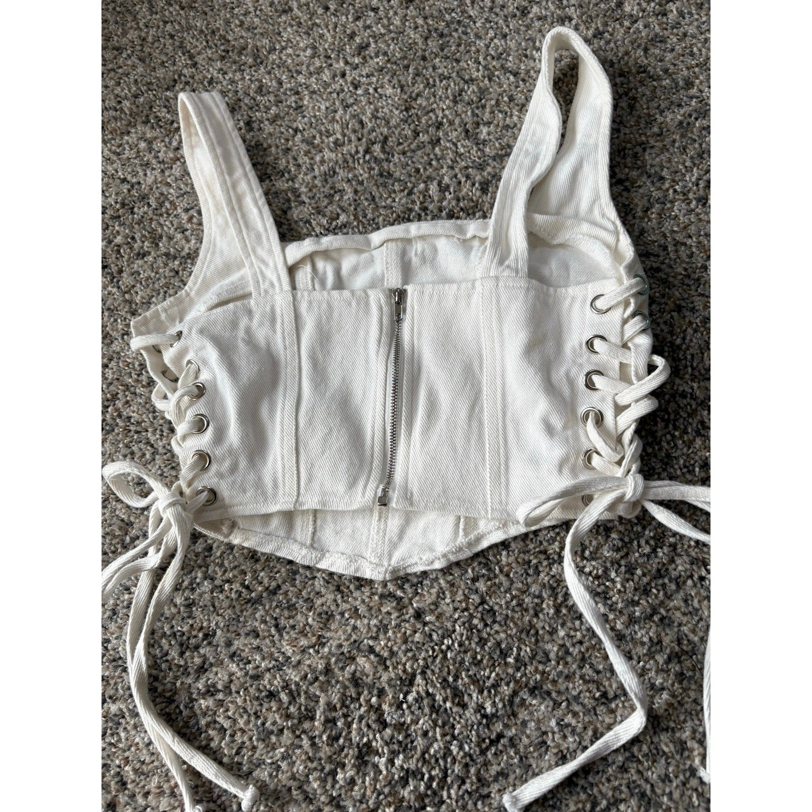 The Summer Reverie Lace-Up Crop Top