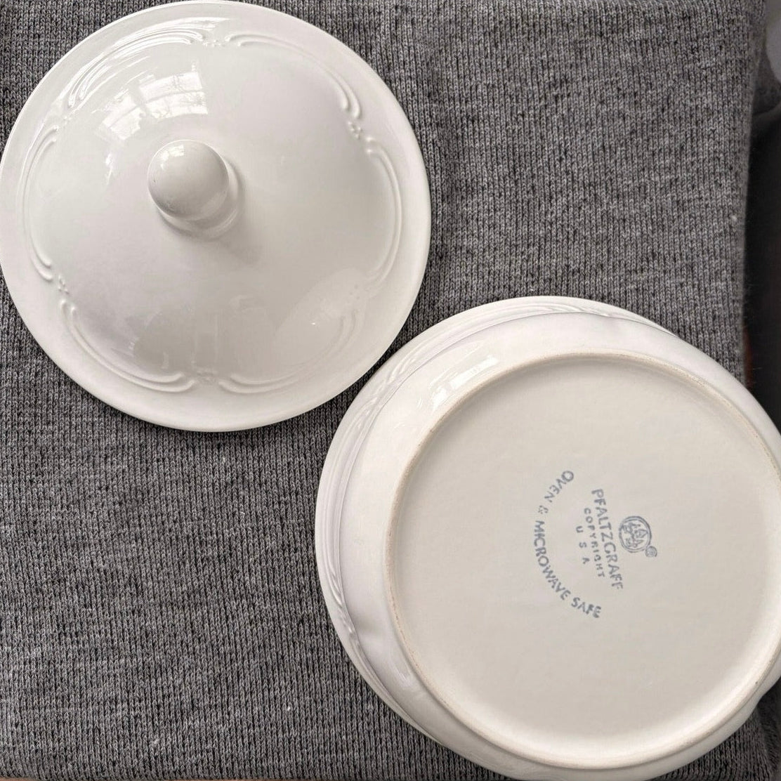 The White Filigree Casserole Dish