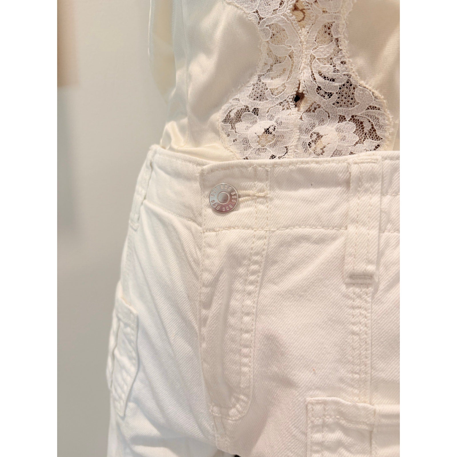 BDG White Cargo Pants – Y2K Wide Leg Utility Pants by Urban Outfitters