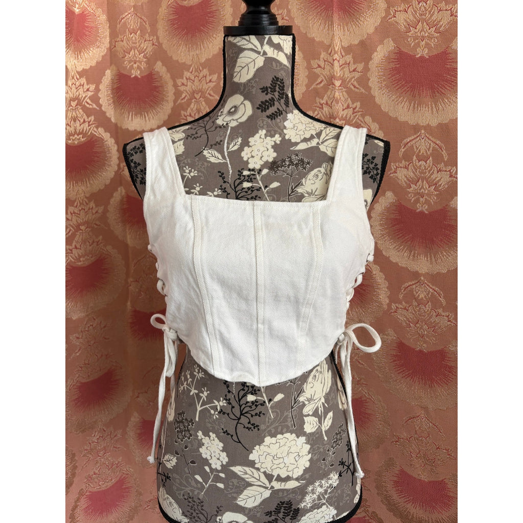 The Summer Reverie Lace-Up Crop Top