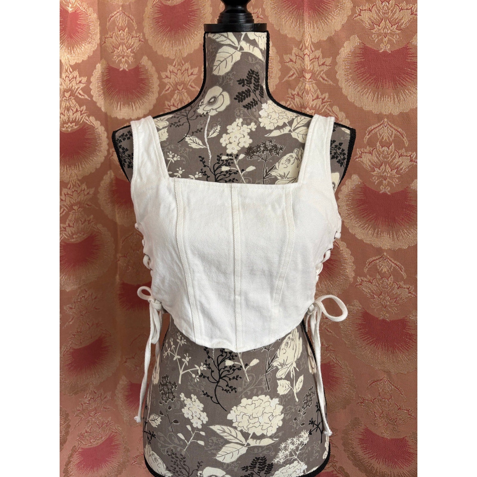 The Summer Reverie Lace-Up Crop Top