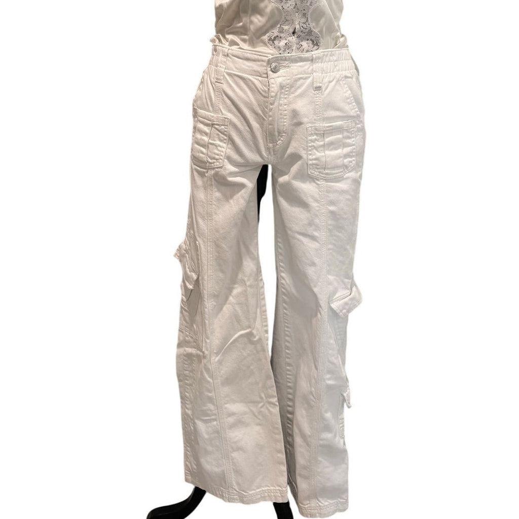 BDG White Cargo Pants – Y2K Wide Leg Utility Pants by Urban Outfitters