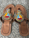 Handcrafted Maasai-Inspired Beaded Leather Sandals