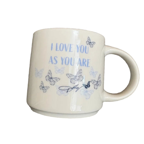 Second Wing Studio Dolly Parton Ceramic Coffee Mug- I Love You As You Are, Butterfly, 16 oz - Mugs Mugs