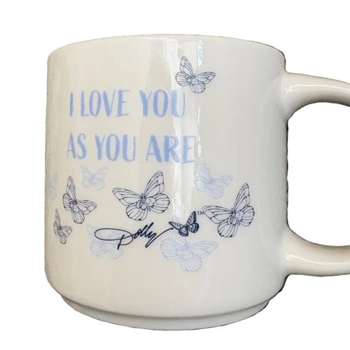 Second Wing Studio Dolly Parton Ceramic Coffee Mug- I Love You As You Are, Butterfly, 16 oz - Mugs Mugs