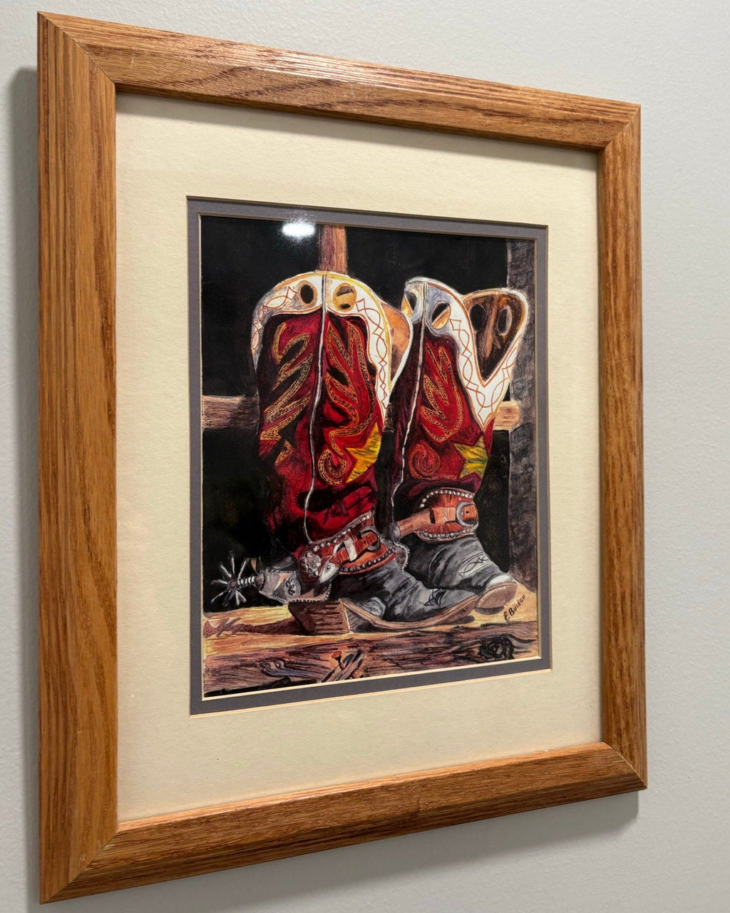 The Framed Cowboy Boot Print
