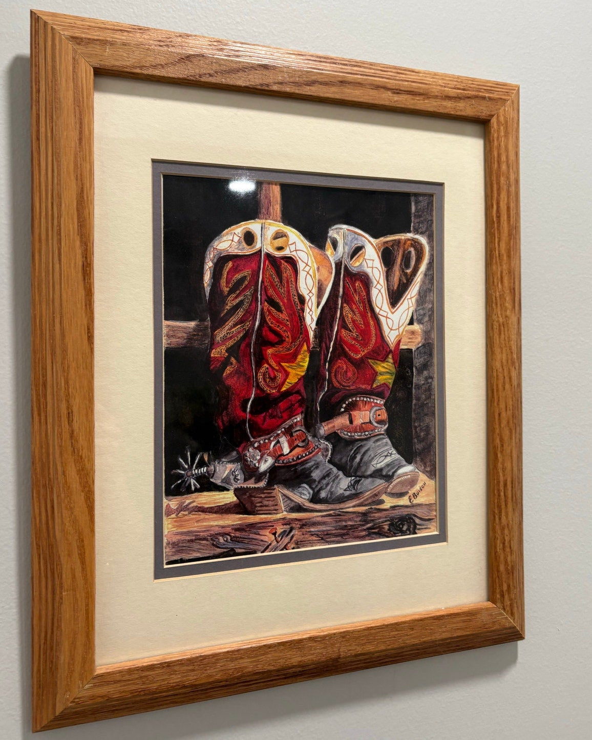 The Framed Cowboy Boot Print