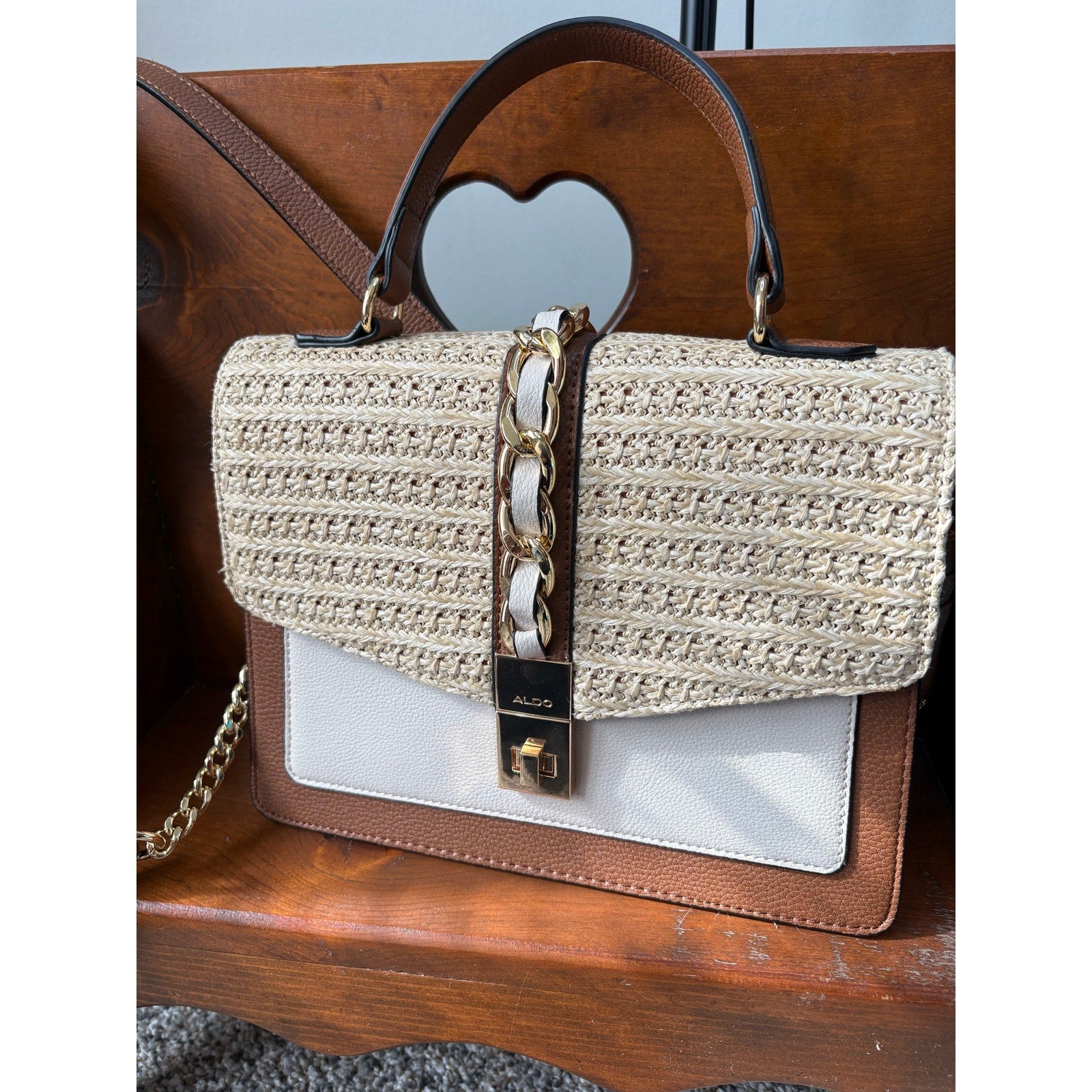 The Coastal Woven Satchel by Aldo