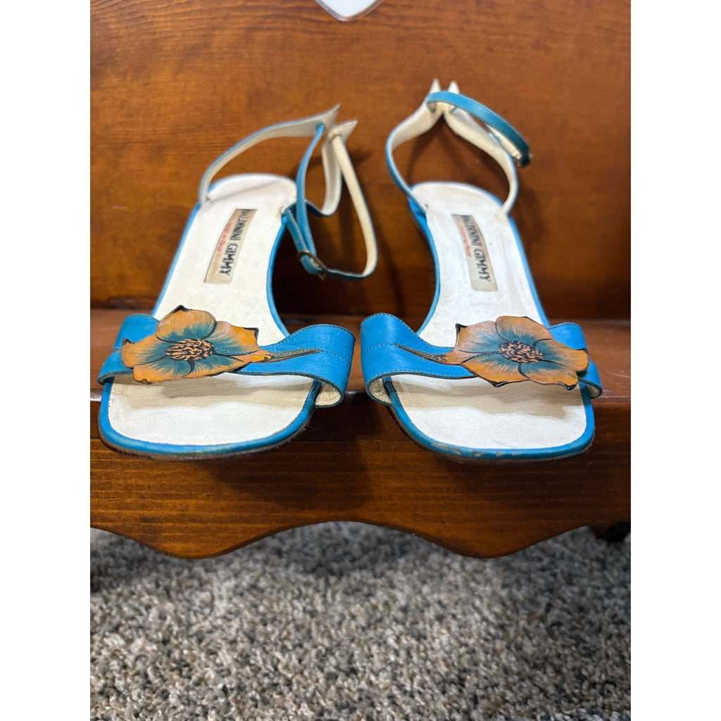 The Venetian Garden Floral Heels- Vintage Baldinini Gimmy
