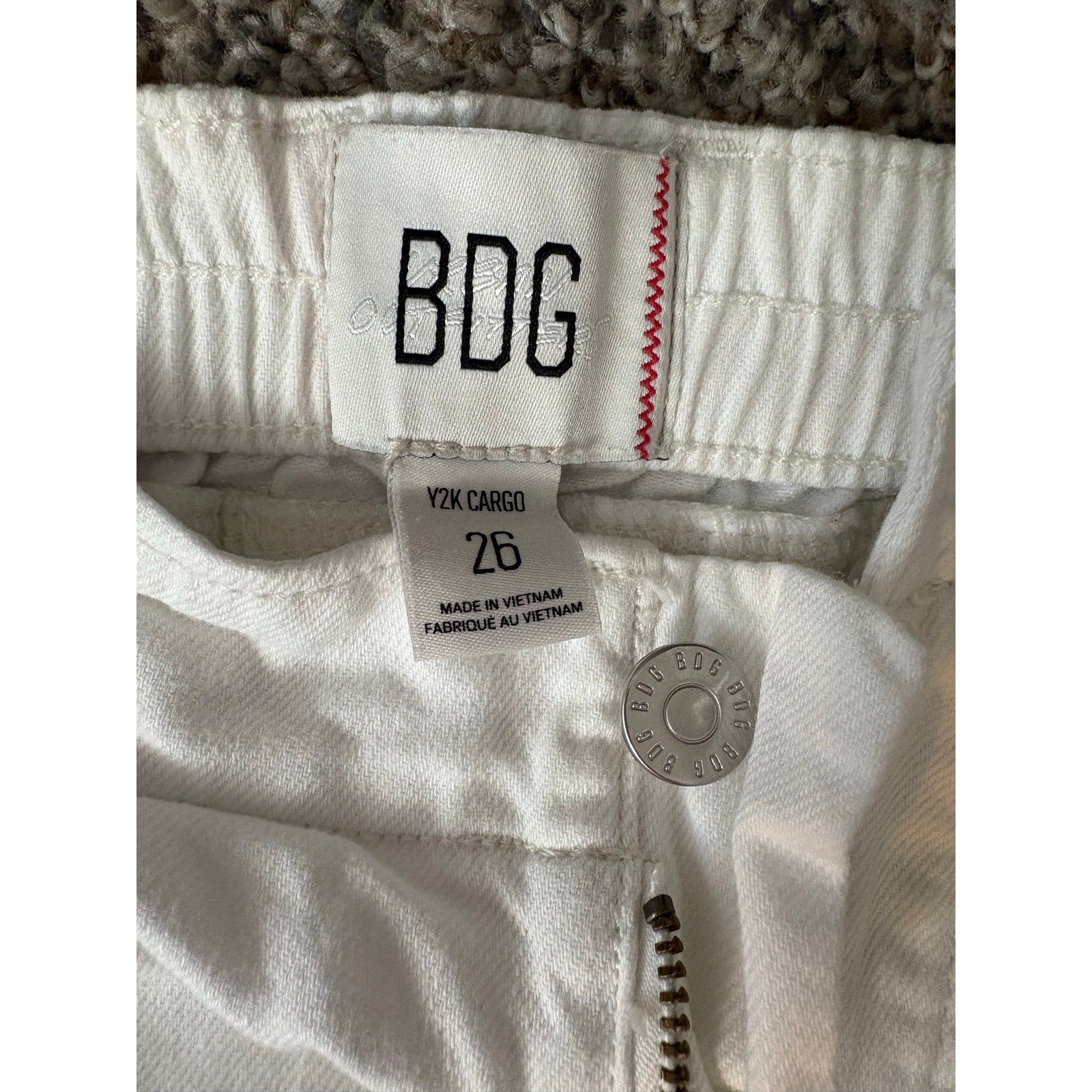 BDG White Cargo Pants – Y2K Wide Leg Utility Pants by Urban Outfitters