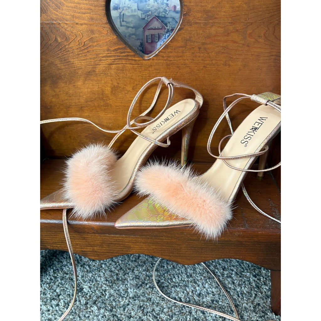 The Elle Woods Lace-Up Stiletto Heels by Wet Kiss